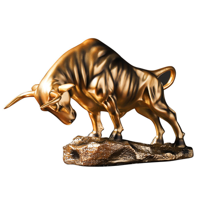 Small Indoor Table Decoration Taurus Sculpture Cast Copper Batch Production