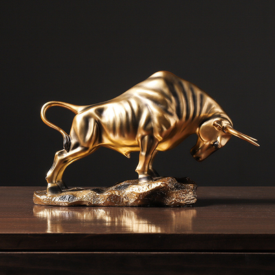 Small Indoor Table Decoration Taurus Sculpture Cast Copper Batch Production