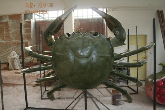 Hairy Crab Resin Art Sculpture Spray Painted Outdoor Decoration
