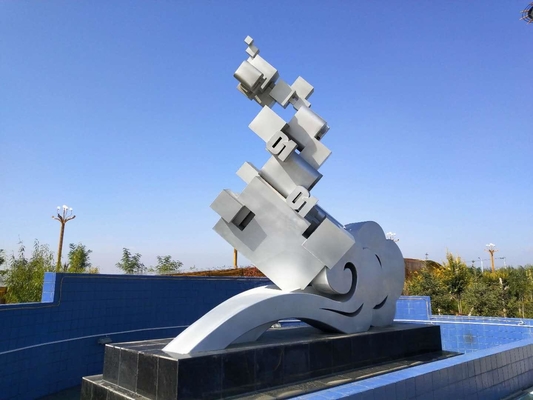OEM Animal 316 Stainless Steel Metal Art Sculptures For Square Decoration