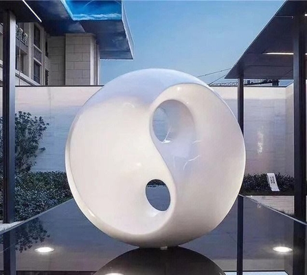 ODM Stainless Steel Abstract Sculpture City Logo Garden Decoration