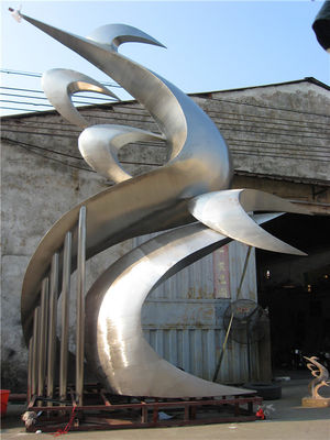 Design city mall plaza park campus large stainless steel art modern abstract creative sculpture furnishings