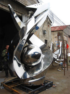 Design city mall plaza park campus large stainless steel art modern abstract creative sculpture furnishings