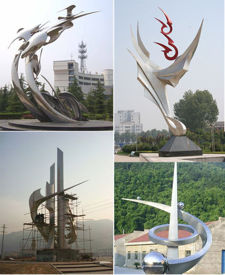 Design city mall plaza park campus large stainless steel art modern abstract creative sculpture furnishings