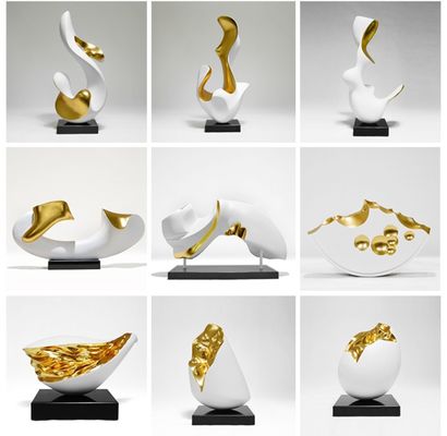 Stoving Varnish Modern Art Statue Simple White Cast Resin Sculpture Interior Decoration