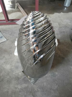 Abstract Outdoor Metal Statues Overlaps Large Garden Sculptures Statues Stainless Steel 316