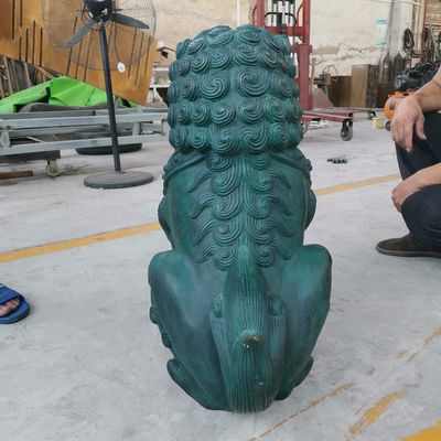 Abstract bronze lion sculpture in bronze outdoor courtyard decoration sculpture