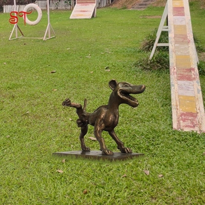 Bronze Dog Sculpture Statue Custom Garden Metal Sculpture Cast Brass Dog Home Decor Classical Art Statue