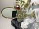 Inside dressing table with glass stainless steel plated titanium