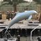 Nhóm cá heo bằng thép không gỉ Tác phẩm điêu khắc động vật bằng kim loại Trang trí hồ bơi Màu xanh da trời Sơn
